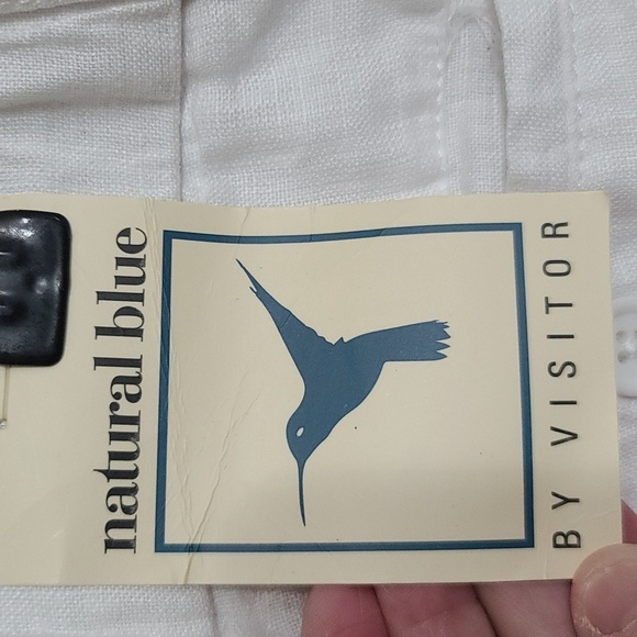 NWT Natural Blue By Visitor Mens White Linen Shorts Pockets Beachy Cool Sz XXL - Picture 10 of 16